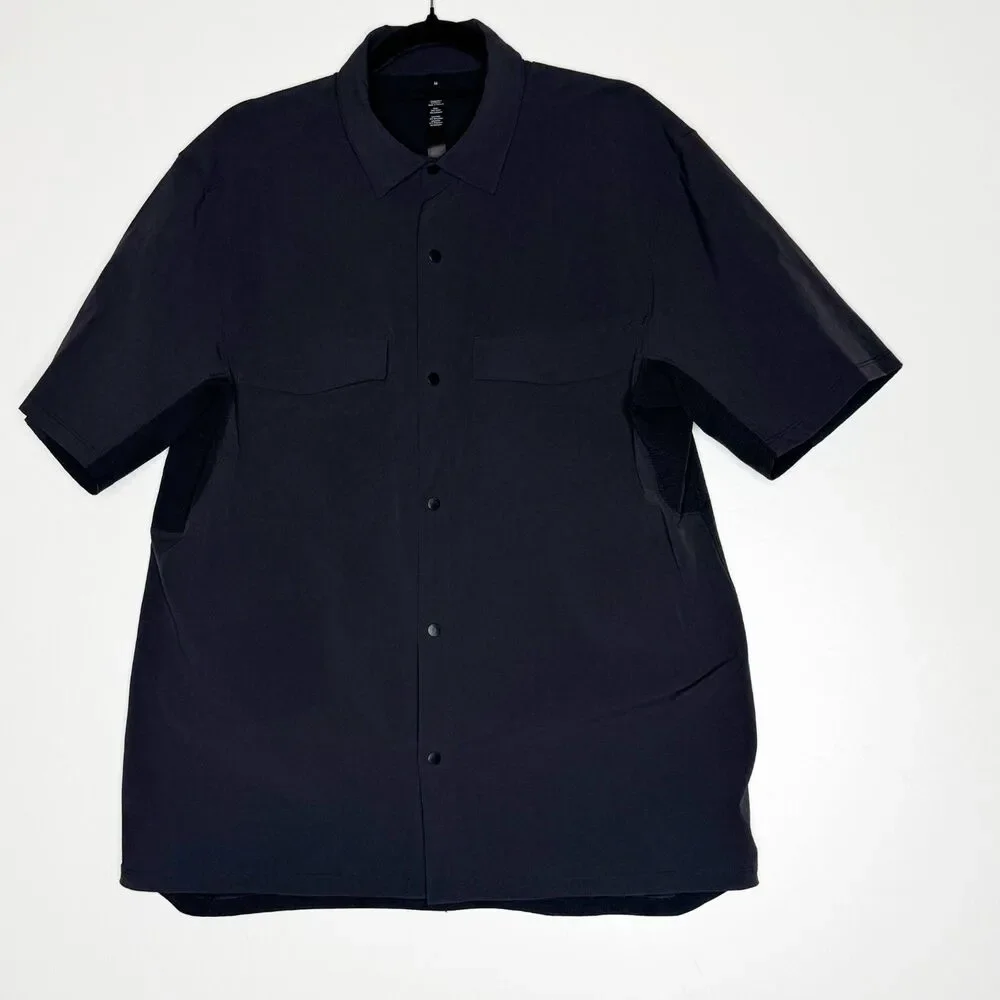 Lululemon Zenway Short Sleeve Button Down Shirt Men's Size Medium